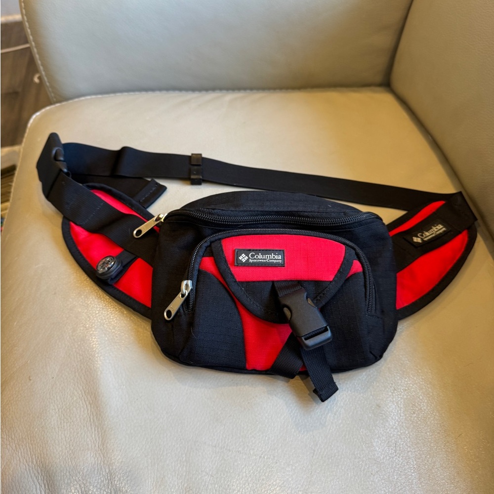 Columbia Red and Black Waist Bag